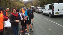 Helen joins The Snowdonia Society to hand out drinks to some very thirsty runners.