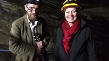 Helen and Phil Owen in Llechwedd Caverns, Blaenau Ffestiniog