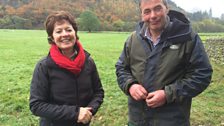 Helen and Arwyn Owen at Hafod y Llan farm, which produces hydro-electric power