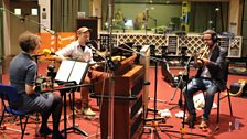 Angharad Davies, Tom Arthurs and James Yorkston in session