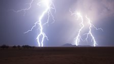 Lightning in the desert