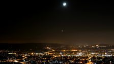 Cheltenham, the waxing crescent Moon