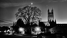 Mars, Moon, Venus and Gloucester Cathedral