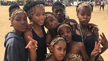 Dancers and King at the Damara Festival in Namibia