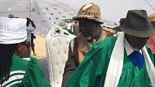 Dancers and King at Damara Festival