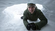 Gordon Buchanan in a snow hole