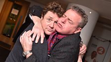 Suggs and Michael Ball share a photo together