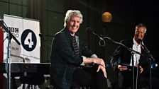 Graham Nash and John Wilson enjoying a question from the audience