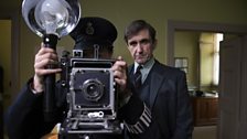 Stephen McGann on set as Doctor Turner