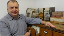 Robert Worby at the archives of the Centre of Research in Ethnomusicology