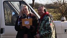 Sophie and Navigator Ian with clue four in Roydon