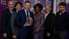 Best Online Drama was won by Doctor Who, the Big Finish Team, award presented by Rakie Ayola