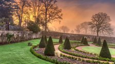 "Upper Walled Garden at Aberglasney Sunrise"