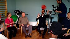 Gethin in the seated exercise class at Trinity