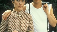 June Brown as Dot and John Altman as Nick in 1985, the year June started EastEnders.