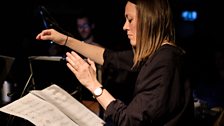 Lisa Illean directing her piece Constance for string quartet