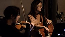 Mira Benjamin (L) and Alice Purton (R) performing as part of Plus Minus Ensemble