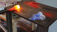 Molten Glass from the Studio Furnace