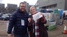 Sophie found the treasure, a Norwich City hat, with a couple of minutes to spare!