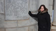 Sarah Dillon at Percival Lowell's Mausoleum