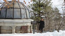 Sarah Dillon at Percival Lowell's Mausoleum