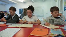 The Year 5 students at Barrowford School in their mathematics class.