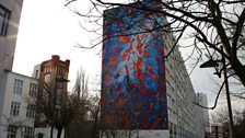 We stopped off to see Christian's mural 'Lichtenberg' close up