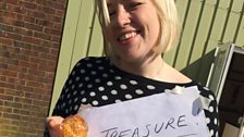 Sophie was very pleased with her treasure, donated by listener Callum