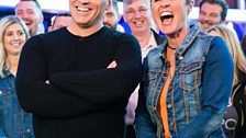 Matt LeBlanc and Sabine Schmitz in the studio