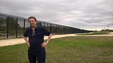 A fence with the spikes pointing south