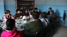 A family atmosphere - the staff share meals in the factory kitchen