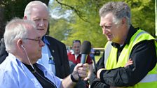 Hugo chats to the organsiers of Shanes Castle Steam Engine Rally