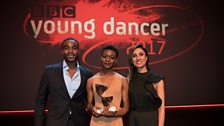 Presenters Ore Oduba and Anita Rani with winner Nafisah Baba