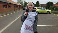 There was a special treasure for Sophie - one of the Chrissie Jackson show's "Normal for Norfolk" tea towels!