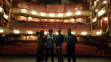 Marie-Louise and some of the cast from St Agnes' Choral Society in the Grand Opera House