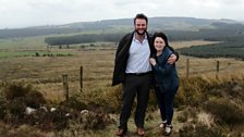 Sinead Murphy and Marty on the Granemore Hills