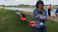 Julie found the final clue of the day at the Acle Regatta