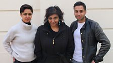 Meera Syal with Chris Nayak and Krupa Pattani