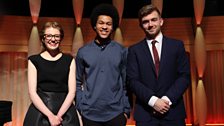 Finalists of 鶹ƵAV Young Musician 2016 - Jess Gillam, Sheku Kanneh-Mason, Ben Goldscheider