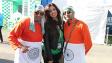 India and Pakistan Cricket fans for the ICC Champions Trophy game at Edgbaston