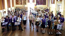 Millbrook Combined School rehearse for their Ten Pieces Assembly