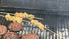 Neil Forbes, Sumayya Usmani and Gennaro D’Onofrio cook up some tasty food on the barbecue