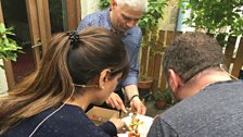 Neil Forbes, Sumayya Usmani and Gennaro D’Onofrio cook up some tasty food on the barbecue