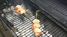 Neil Forbes, Sumayya Usmani and Gennaro D’Onofrio cook up some tasty food on the barbecue