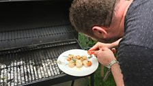 Neil Forbes, Sumayya Usmani and Gennaro D’Onofrio cook up some tasty food on the barbecue