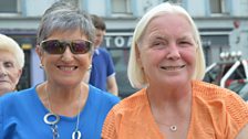 Ladies enjoying the sun and the music