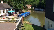 People begin to gather for the Foxton Locks festival