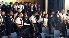 Students at Frederick Bremer School sing together