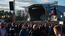 The crowds on Glasgow Green