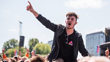 The crowds on Glasgow Green